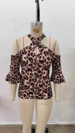 Kadın Kısa Kollu Omuzlardan Açık ön çapraz Detaylı Süprem Bluz - Görsel 6