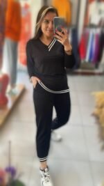 Kadın Yeni Sezon Uzun Kollu Ribana Detay Ikili Takım - Görsel 6