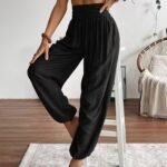 Kadın Yüksel Bel Yoğun Büzgü Detaylı Aerobin Pantolon