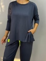 Kadın Iki Iplik Viskon Pamuk Kumaş Arma Detaylı Ikili Takım - Görsel 3