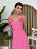 Matilda Gül İp Askılı Elbise - Görsel 3