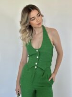 Yeşil Yelek Ve Pantolon Takım - Görsel 3