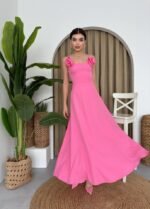 Matilda Gül İp Askılı Elbise - Görsel 6