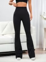 Kadın Yüksek Bel Yandan File Görünümlü Dalgıç Tayt - Görsel 5