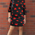 Kadın Uzun Kollu Bisiklet Yaka Dalgıç Mini Boy Elbise