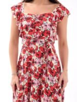 5370 ELBİSE-KIRMIZI - Görsel 3