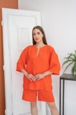 Oranj Şort Ve Üst Takım - Görsel 2