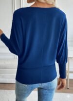 Kadın Uzun Kollu Yuvarlak Yaka Incili Viskon Bluz - Görsel 3