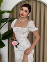 Zeze Balon Kol Elbise - Görsel 5