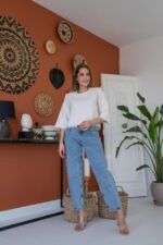 Beyaz Püskül Detaylı Bluz - Görsel 2