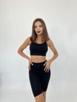 13152 FİTİLLİ ŞORT-SİYAH - Görsel 5