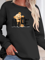 Kadın Uzun Kollu Bisiklet Yaka Viskon Iki Iplik Bluz - Görsel 2