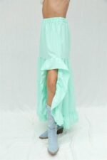 Audrey Fıfrlı Yırtmaç Detay Etek 4037 - Görsel 6