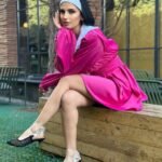 Fuşya Bebe Yakalı Elbise