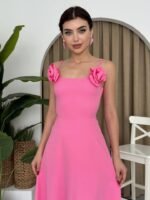 Matilda Gül İp Askılı Elbise - Görsel 5