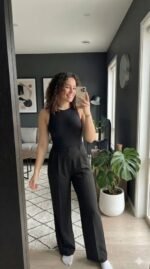 Kadın Yüksek Bel Pileli Palazzo Pantolon