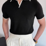 Erkek Kısa Kollu Yakalı Triko Tişört