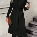 Kadın Kolsuz Yakalı önü Açık Belden Kuşaklı Süet Midi Yelek