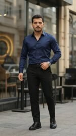 Erkek Saten Klasik Gömlek - Görsel 3