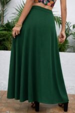 Kadın Yüksek Bel Yandan Yırtmaçlı Uzun Sandy Etek - Görsel 3