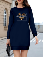 Kadın Uzun Kollu Bisiklet Yaka Desenli Viskon Iki Iplik Bluz - Görsel 3