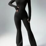 Kadın Uzun Kollu önden Fermuarlı Kısa Dalgıç Bluz Ve Pantolon Ikili Takım