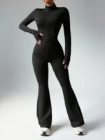 Kadın Uzun Kollu önden Fermuarlı Kısa Dalgıç Bluz Ve Pantolon Ikili Takım