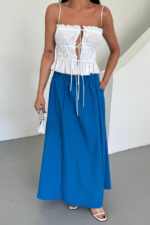 ETEK ŞANEL BOY SOFT KUMAŞ - Saks - Görsel 3