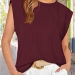 Kadın Kısa Kollu Bisiklet Yaka Viskon Bluz