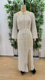 Kadın Ispanyol Kollu Triko Tam Boy Pareo - Görsel 9