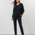 Kadın Uzun Kollu V Yaka Bluz