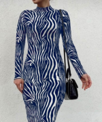 Kadın Uzun Kollu Mikro Midi Elbise - Görsel 2