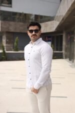 Erkek çizgi Desenli Gömlek - Görsel 2