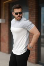 Erkek Parçalı Renk Kısa Kollu Tişört - Görsel 2