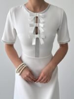 Wera Taşlı Fiyonk Detaylı Elbise - Görsel 6