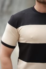 Erkek Parçalı Renk Kısa Kollu Tişört - Görsel 3