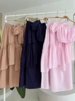 Büzgülü Crop Kat Detaylı Fırfır Etekli Takım 10196 - Görsel 10