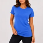 Basic Tişört Bisiklet Yaka Kısa Kol Günlük Yazlık Slim Fit T-Shirt - Mavi