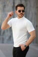 Erkek Kısa Kollu Hakim Yaka önü Düğmeli Viskon Bluz - Görsel 8