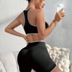 Kadın Kaşkorse Kumaş Sporcu Atlet Ve şort Takım