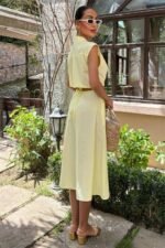Göbeği Halka Detaylı Midi Boy Elbise 2896 - Görsel 8