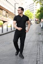 Erkek Kısa Kollu Yakalı Tişört - Görsel 4