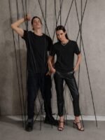 Unisex Kısa Kollu Bisiklet Yaka Basic Viskon Bluz - Görsel 3