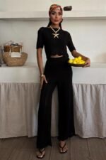 Triko Bluz Pantolon İkili Takım 10084-025