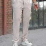 Erkek Beli Lastikli Pera Keten Pantolon