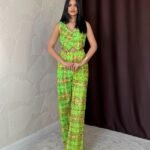 Yeşil Pullu Yelek Ve Pantolon Takım