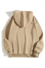 Erkek Düz Kapüşonlu Sweat - Bej - Görsel 2