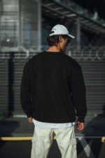 Kışlık Bisiklet Yaka Üç İplik Basic SweatShirt - Siyah - Görsel 2
