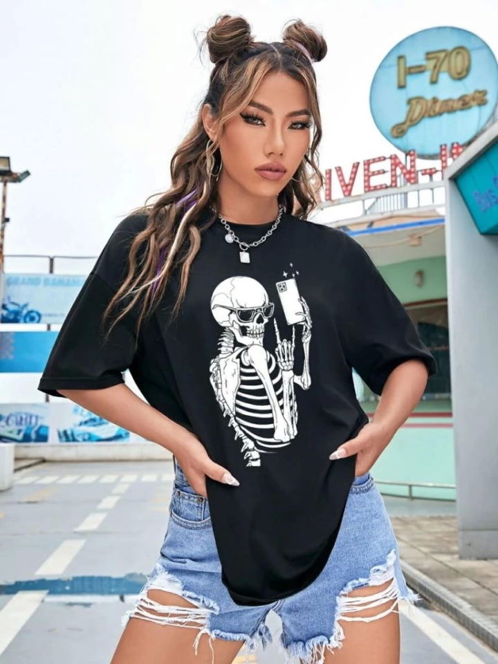 TY67bee3687251167bee36872513.png Baskılı T-shirt - Siyah - Görsel 1