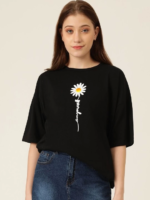 Baskılı T-shirt - Siyah - Görsel 3